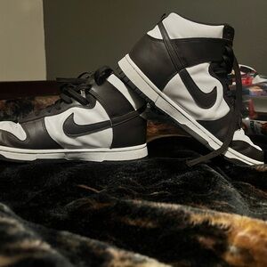 High top mocha brown nike dunks